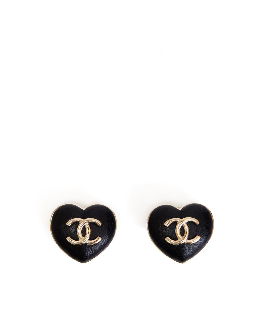 CHANEL Черные металлические серьги, фото 1