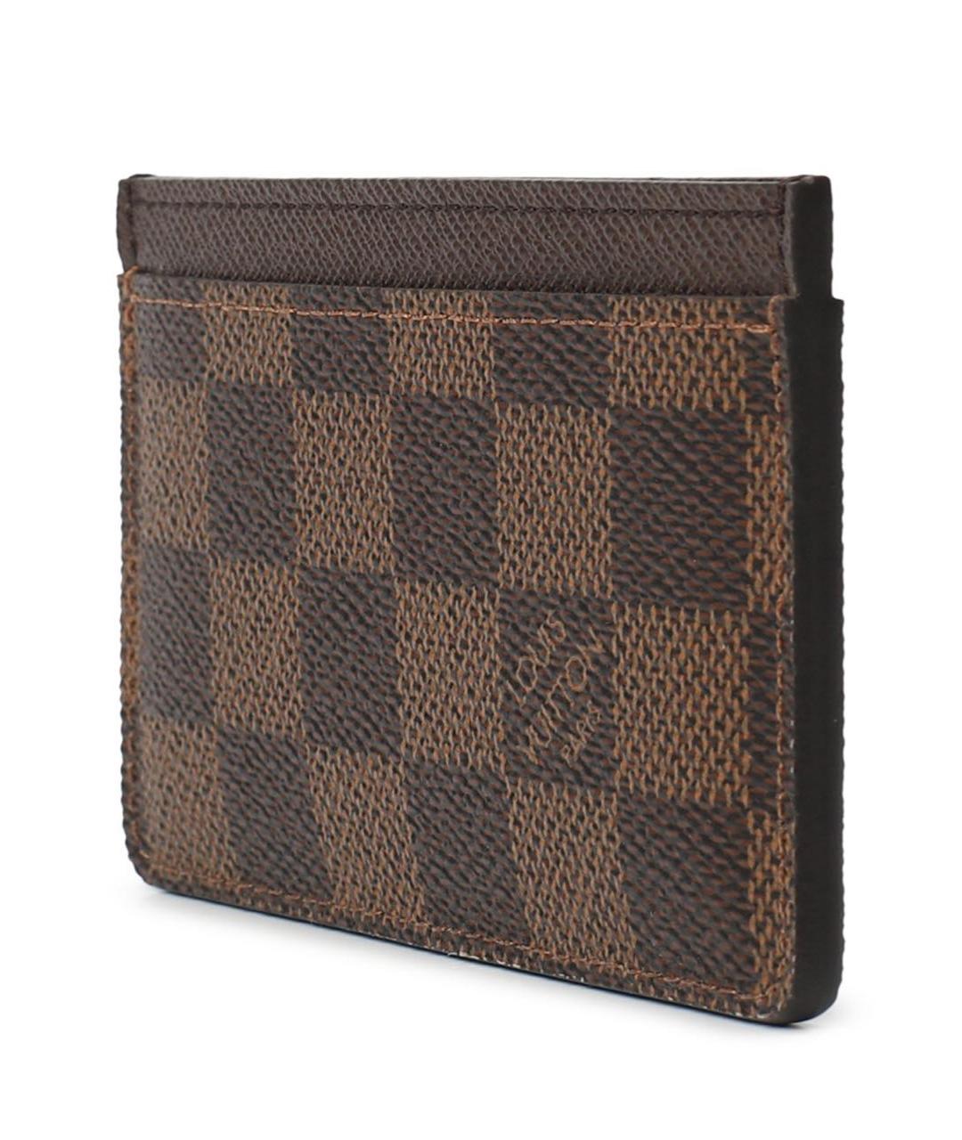 LOUIS VUITTON Коричневый кожаный кардхолдер, фото 2