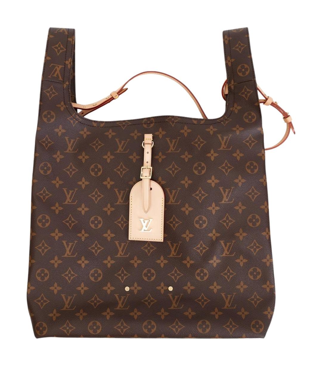 LOUIS VUITTON Коричневая кожаная сумка тоут, фото 1