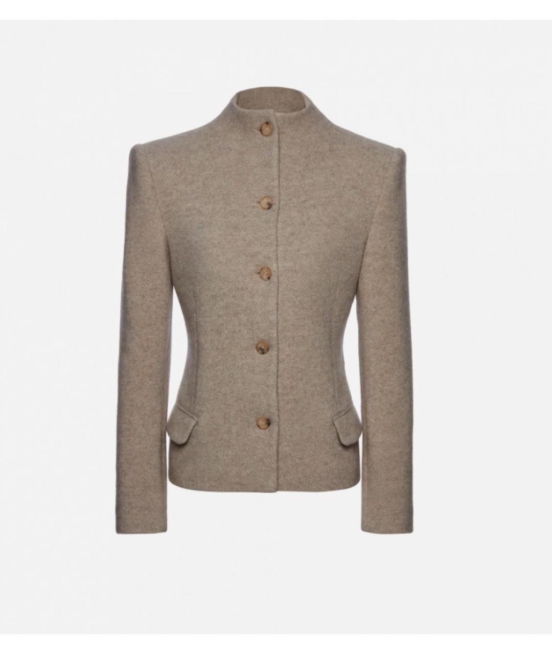 MAGDA BUTRYM Бежевый кашемировый жакет/пиджак, фото 4