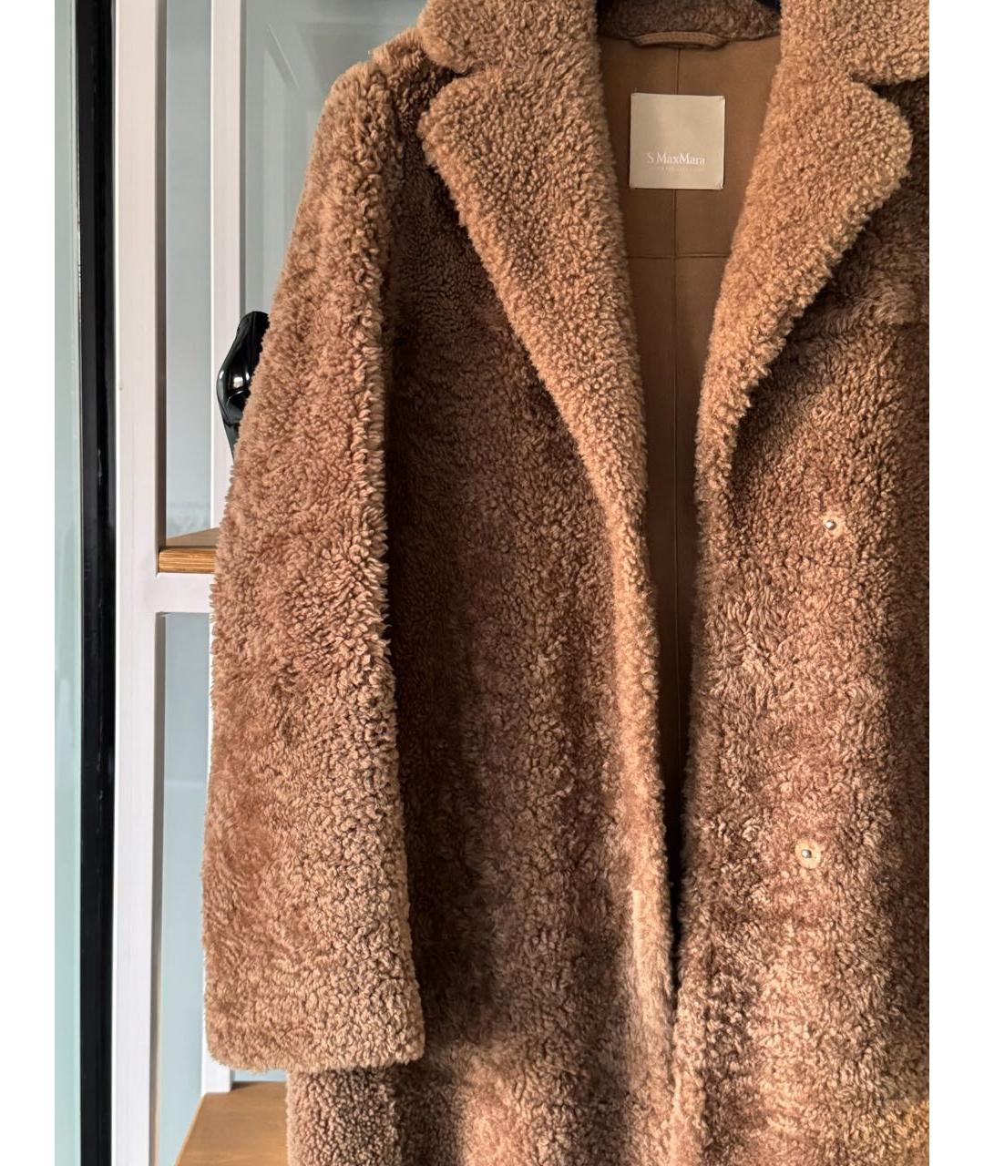 'S MAX MARA Коричневая шерстяная шуба, фото 2
