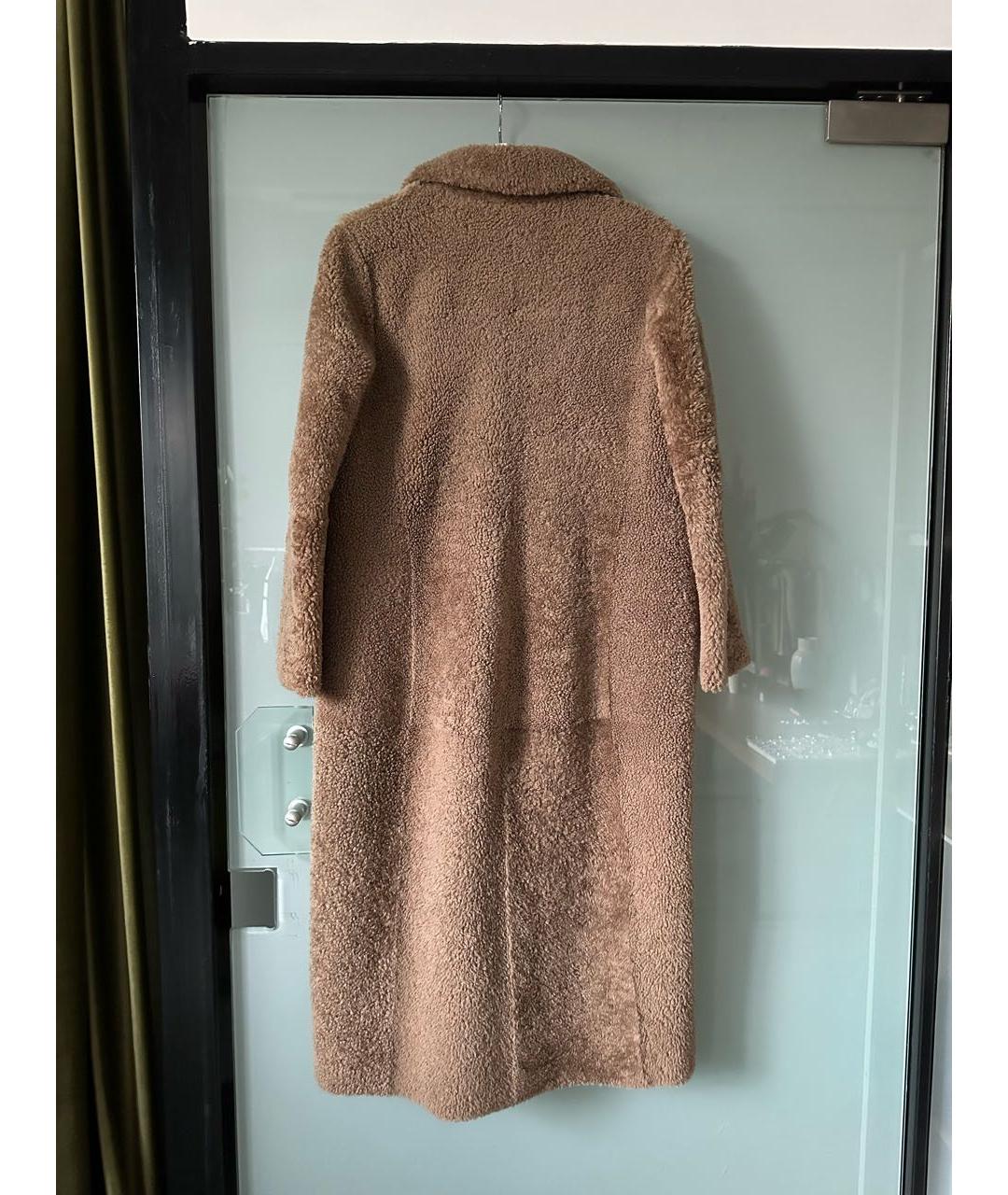 'S MAX MARA Коричневая шерстяная шуба, фото 4