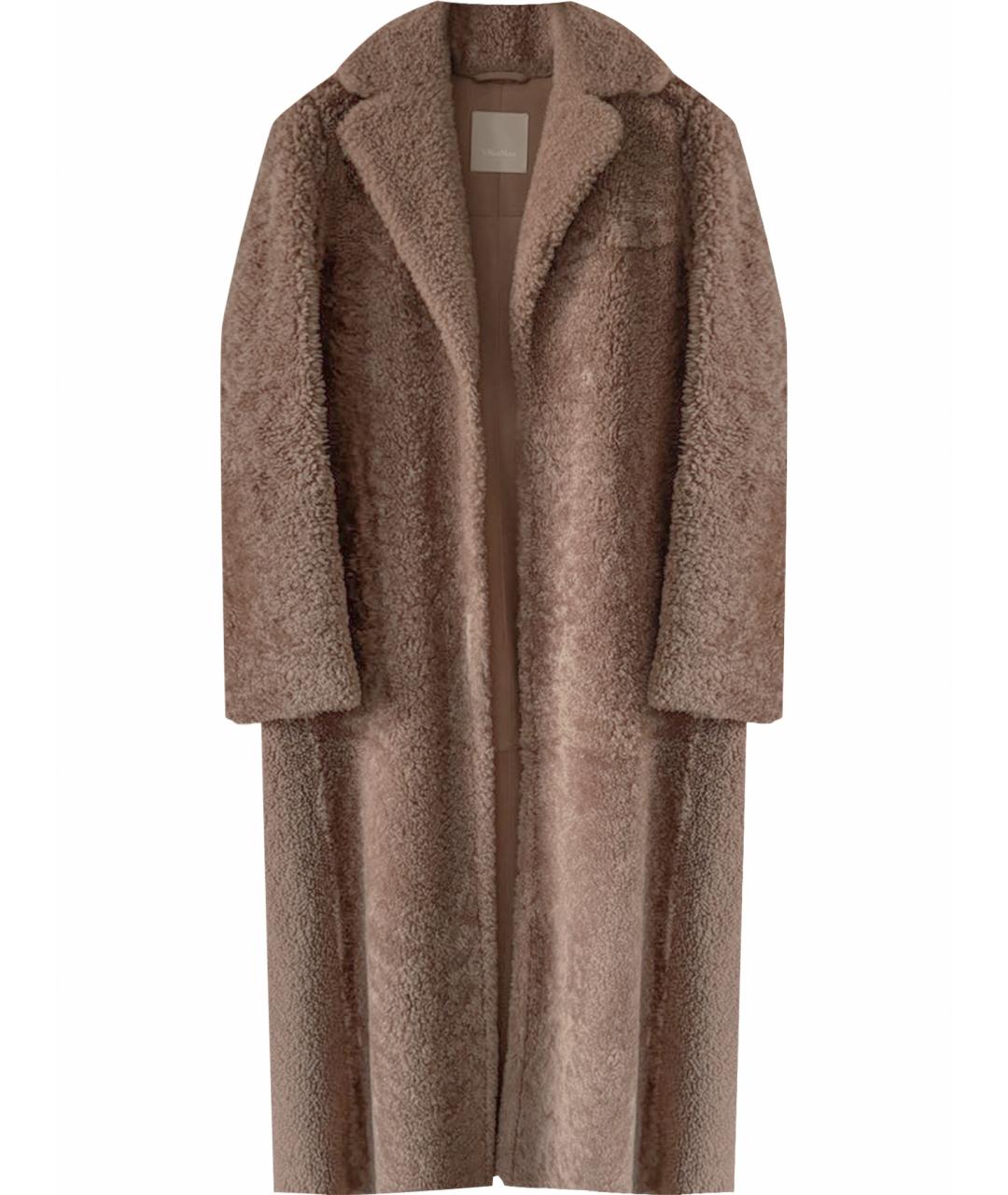 'S MAX MARA Коричневая шерстяная шуба, фото 1