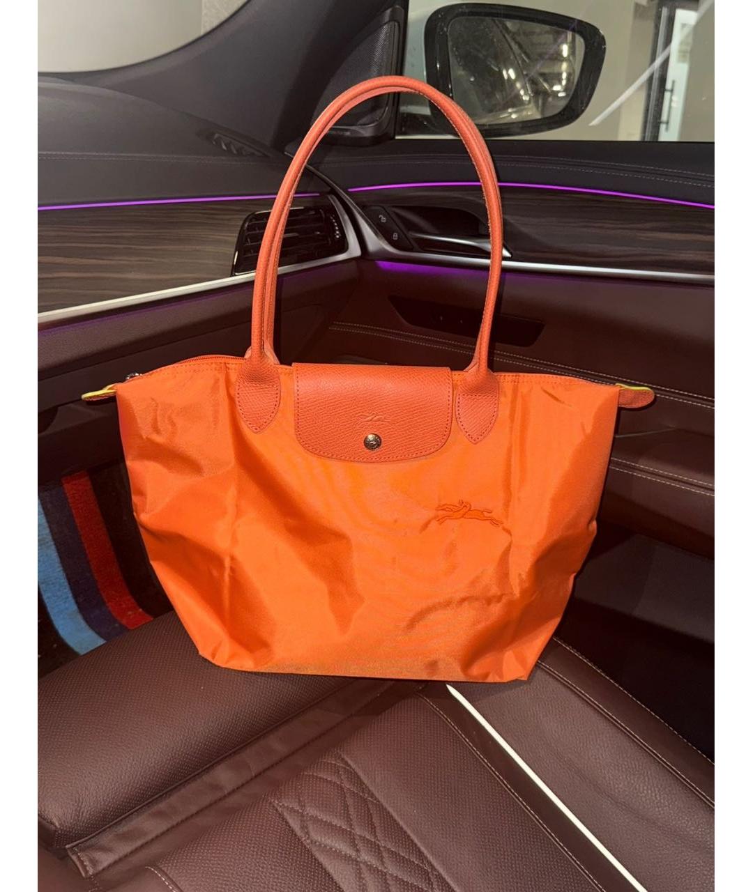 LONGCHAMP Оранжевая сумка тоут, фото 5