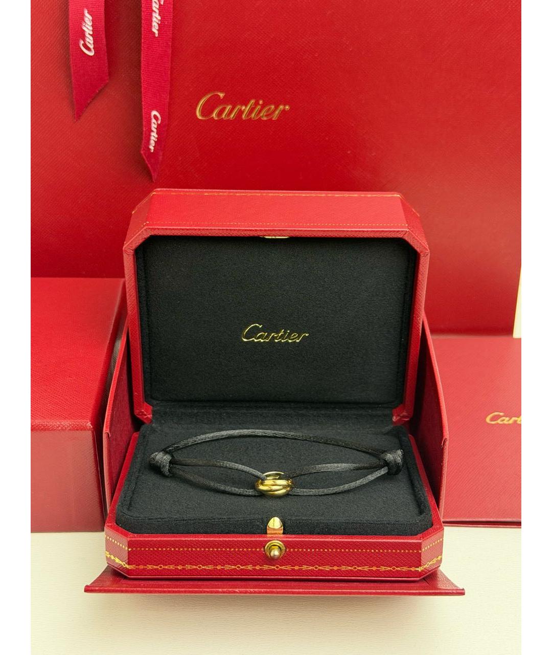 CARTIER Черный браслет из желтого золота, фото 3