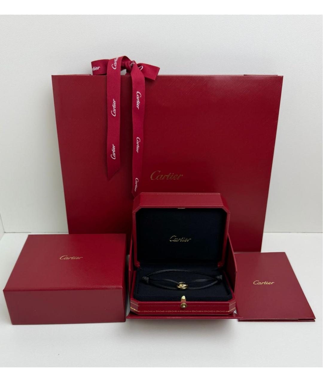 CARTIER Черный браслет из желтого золота, фото 2