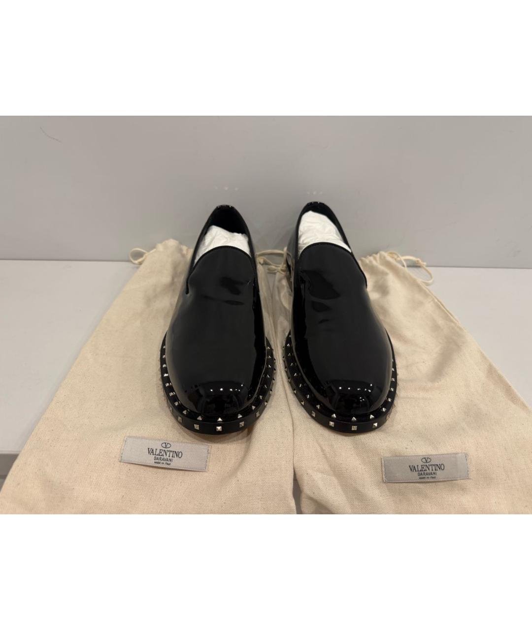VALENTINO Черные кожаные низкие ботинки, фото 2