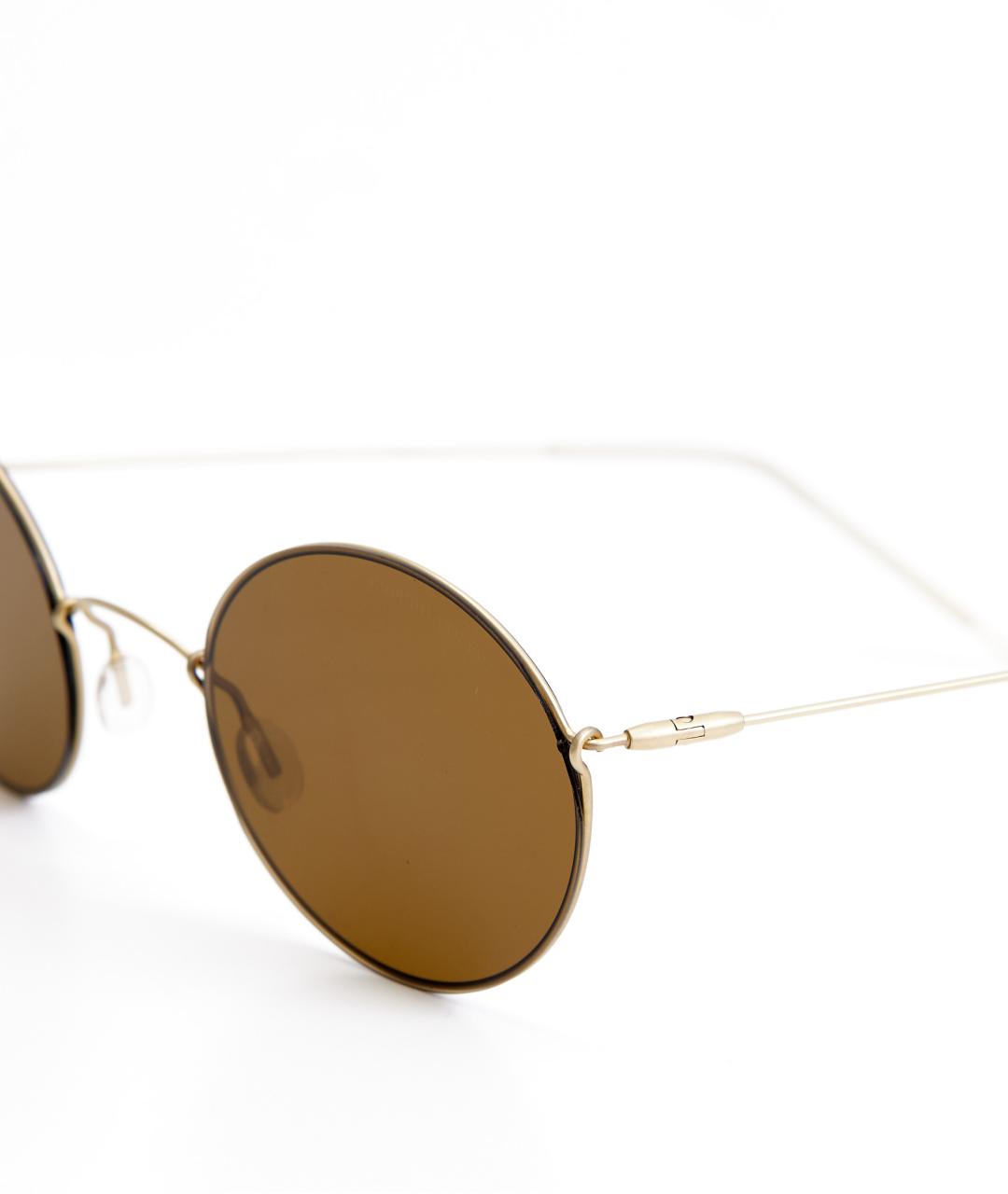 GIORGIO ARMANI Коричневые металлические солнцезащитные очки, фото 4