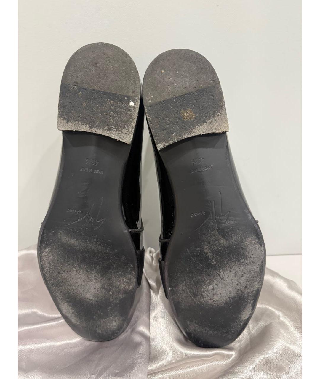 GIUSEPPE ZANOTTI DESIGN Черные кожаные лоферы, фото 4