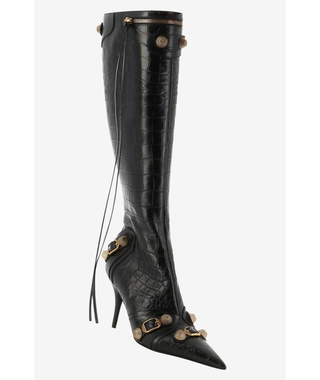 BALENCIAGA Черные кожаные сапоги, фото 4
