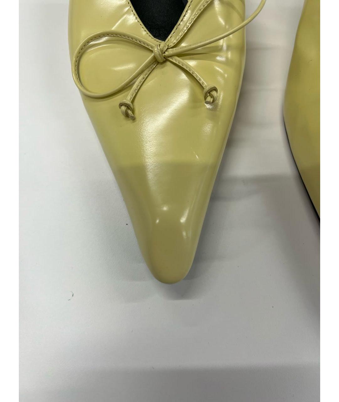 JACQUEMUS Желтые кожаные босоножки, фото 8
