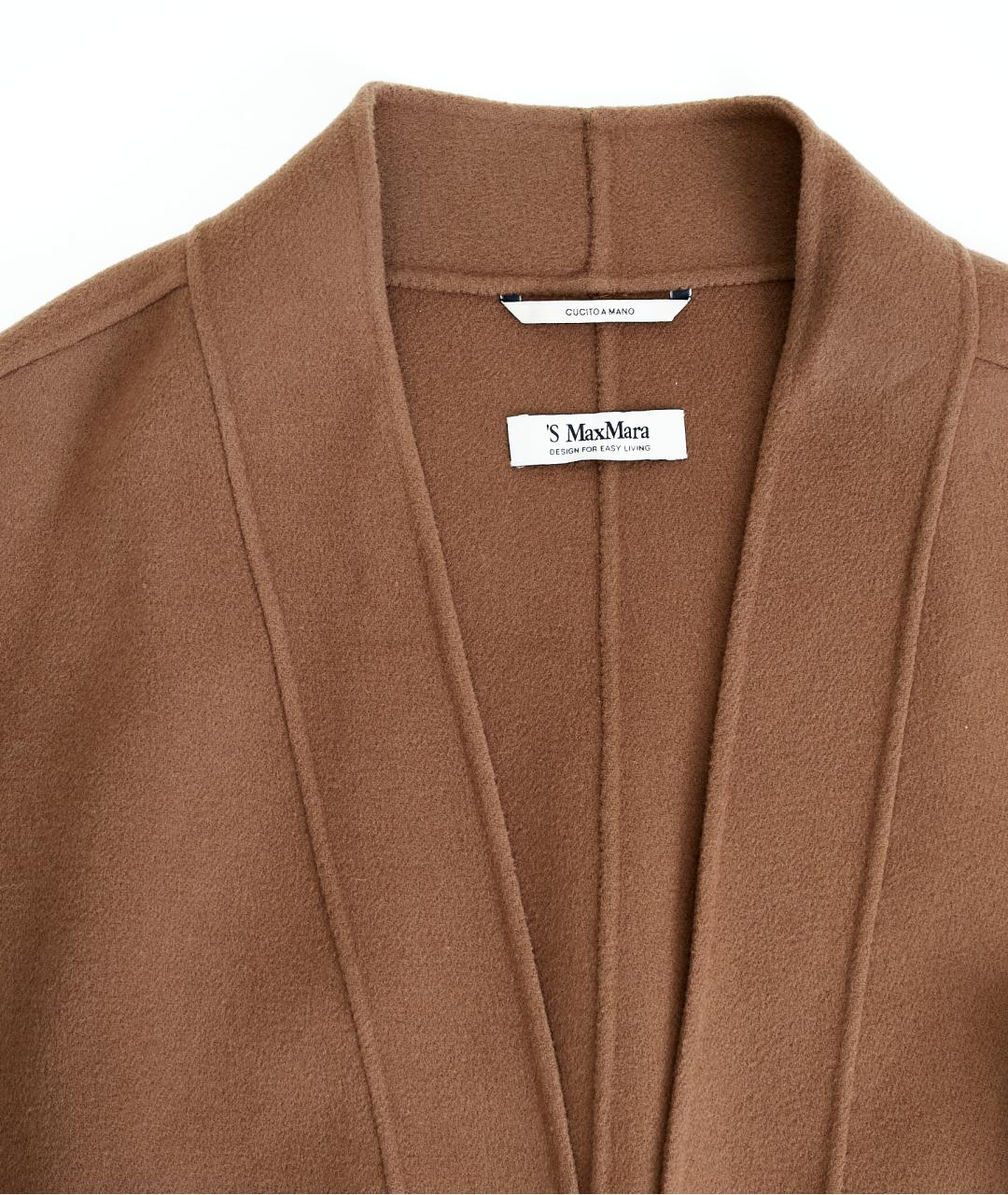 MAX MARA Коричневое шерстяное пальто, фото 3