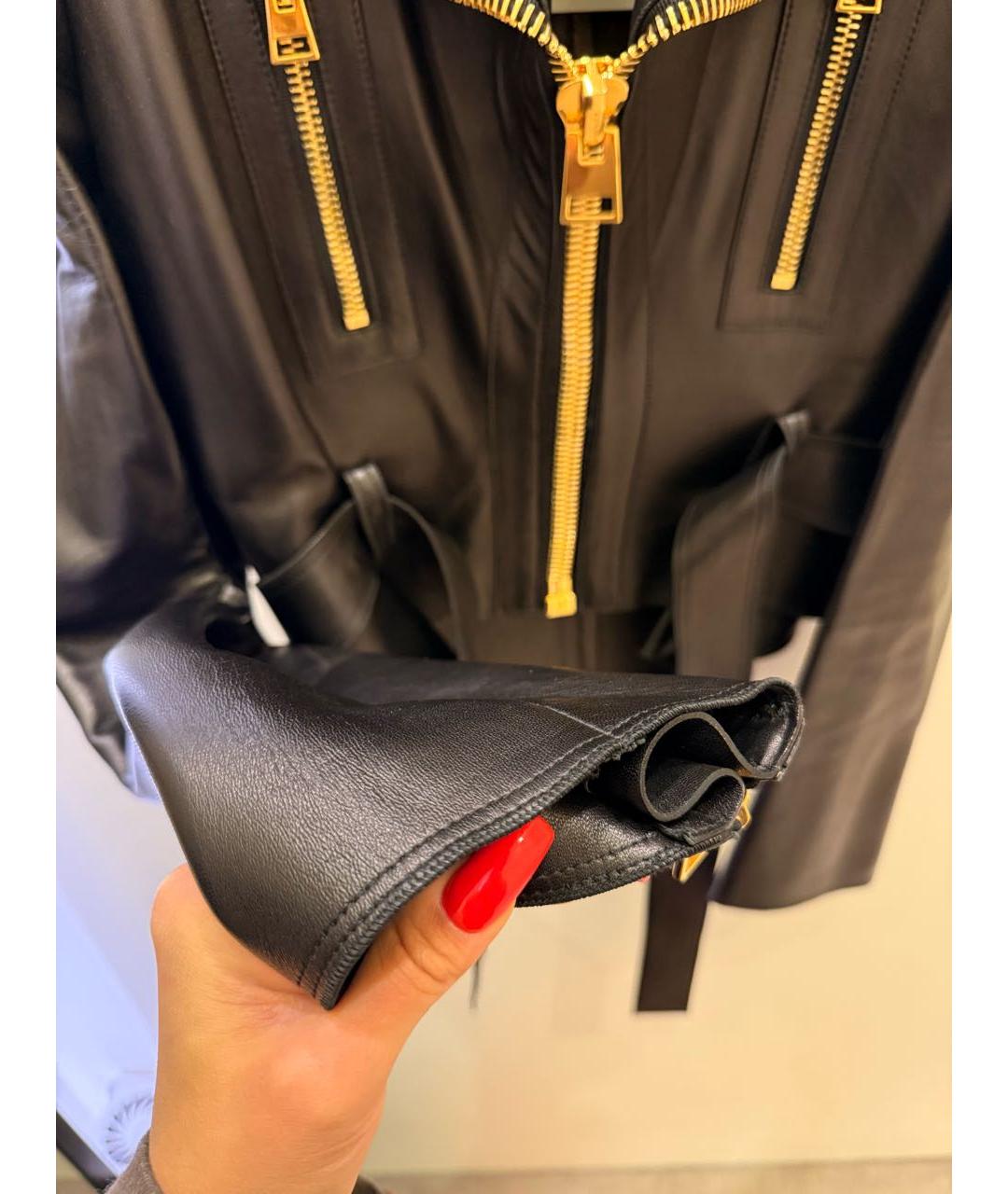 TOM FORD Черная кожаная куртка, фото 4
