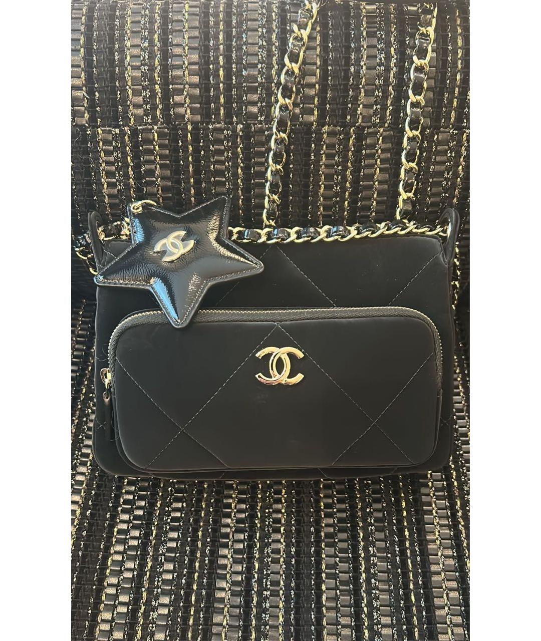 CHANEL Черная замшевая сумка через плечо, фото 2