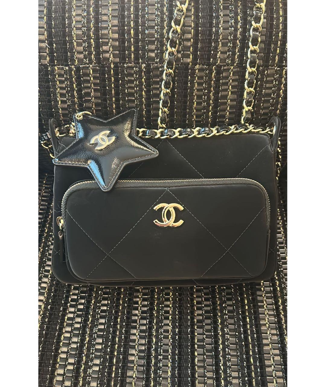 CHANEL Черная замшевая сумка через плечо, фото 3
