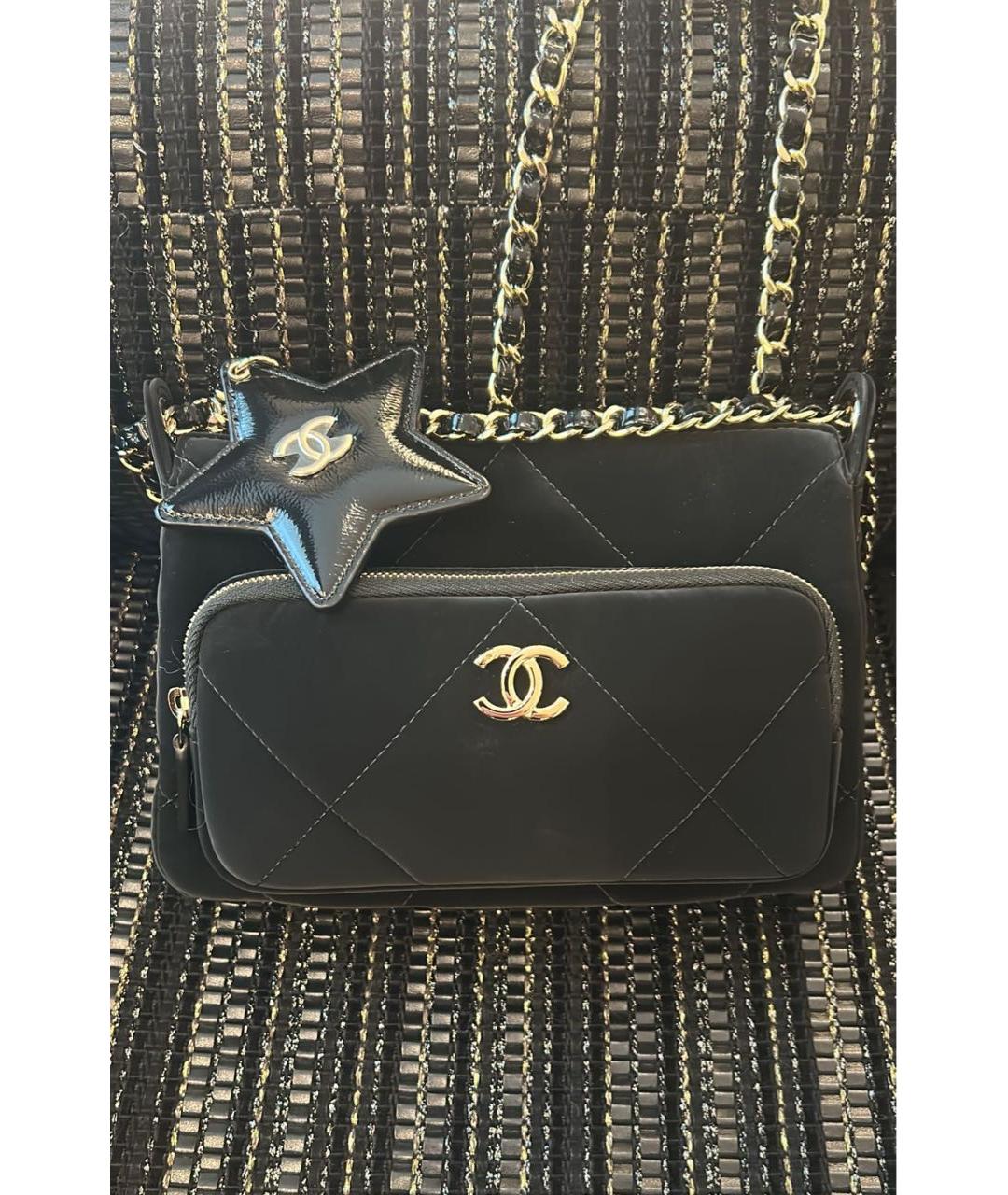 CHANEL Черная замшевая сумка через плечо, фото 4