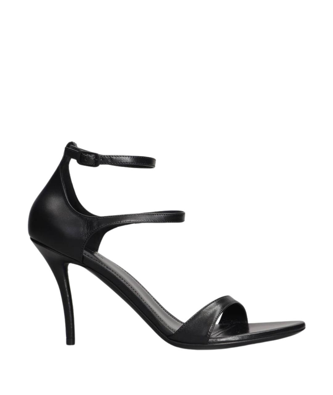 BALENCIAGA Черные кожаные босоножки, фото 1