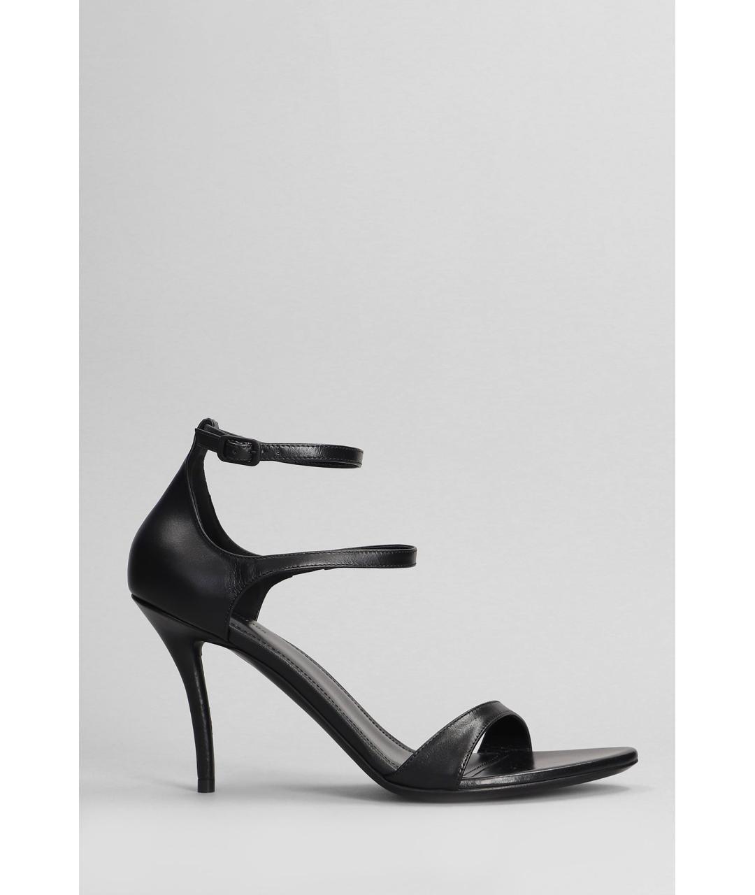 BALENCIAGA Черные кожаные босоножки, фото 6