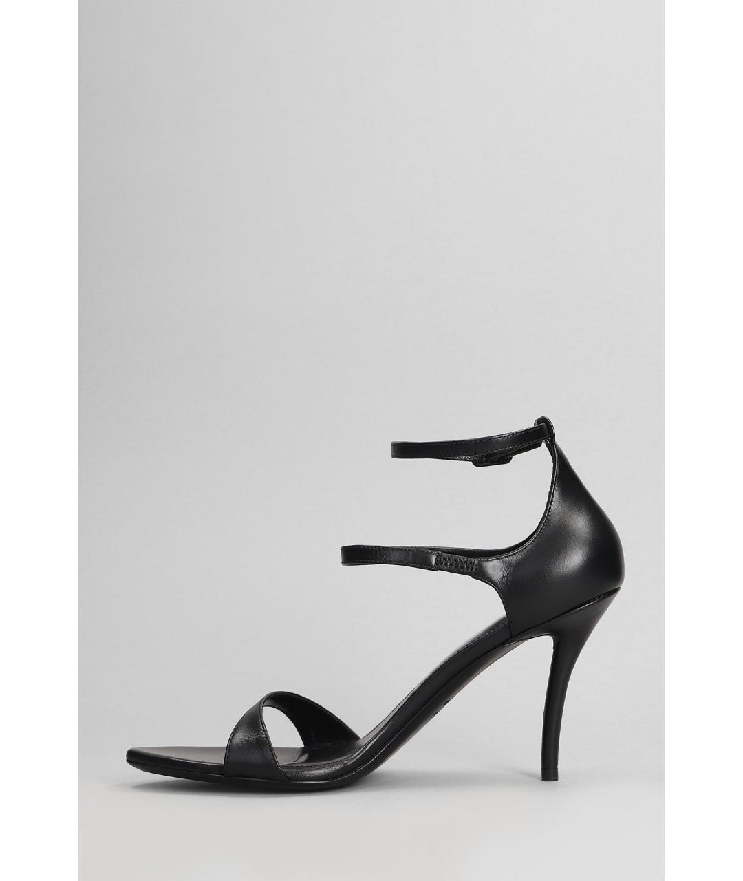 BALENCIAGA Черные кожаные босоножки, фото 3