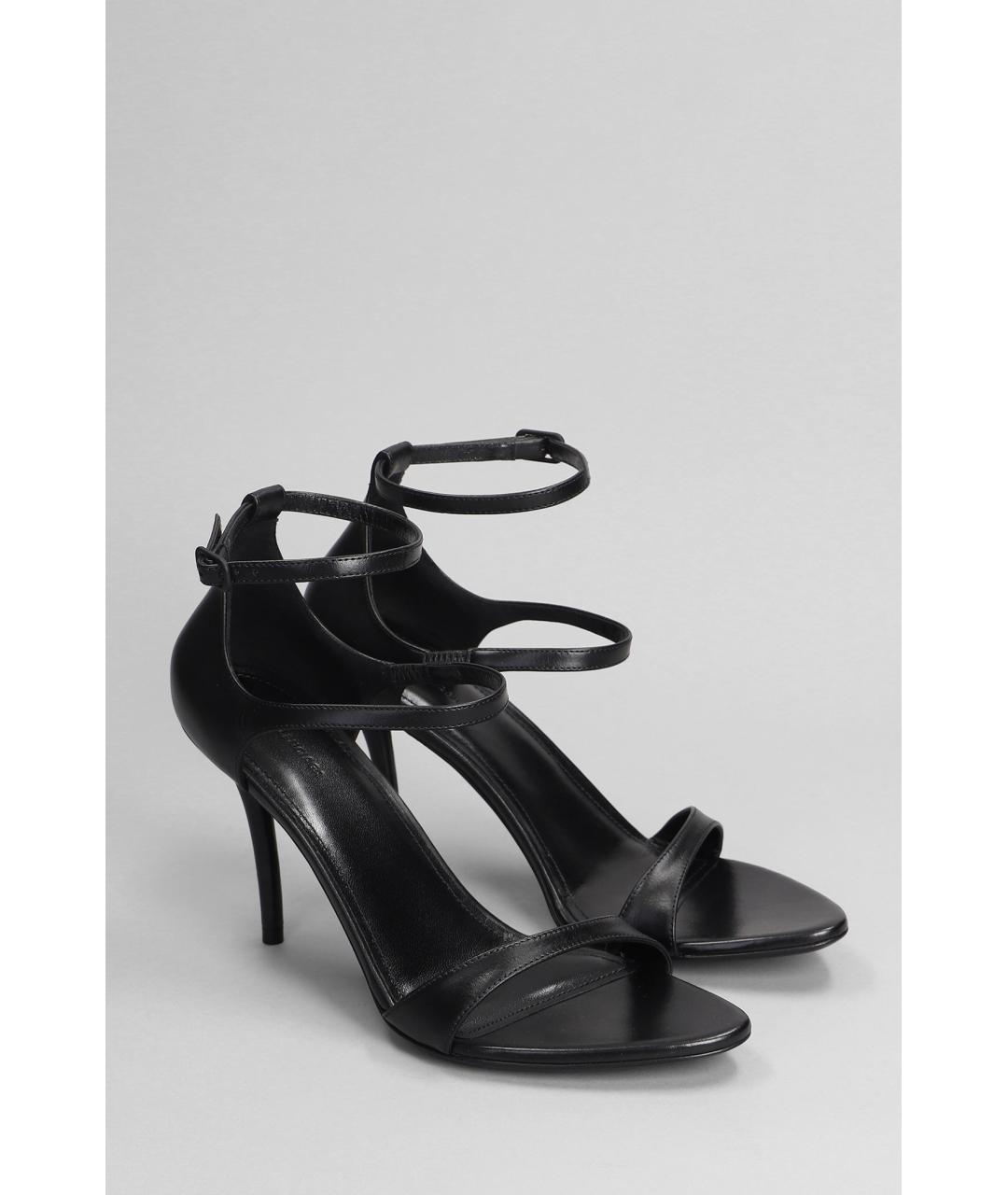BALENCIAGA Черные кожаные босоножки, фото 2
