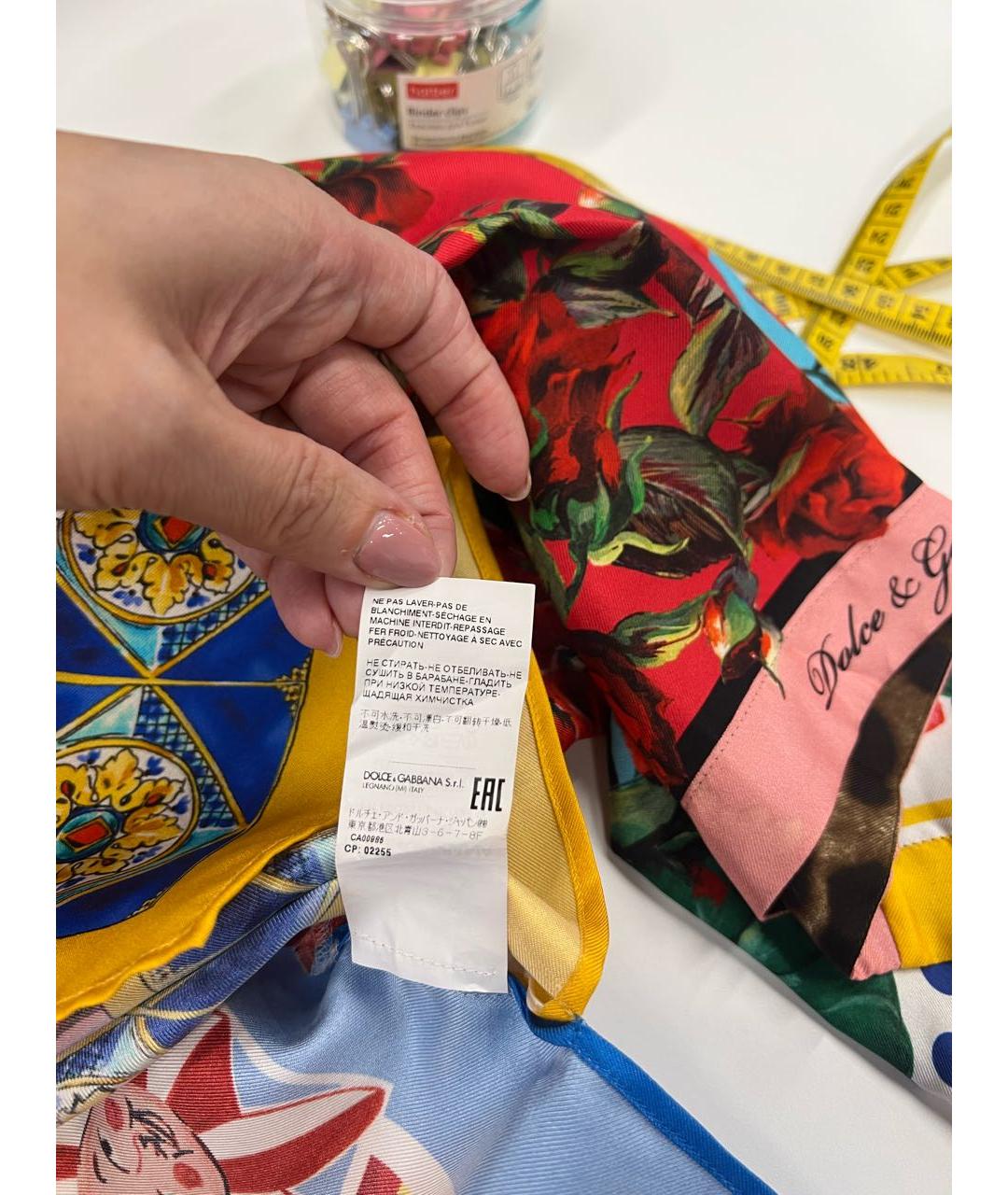 DOLCE&GABBANA Мульти шелковая блузы, фото 6