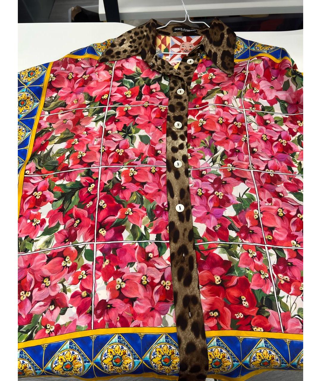 DOLCE&GABBANA Мульти шелковая блузы, фото 8