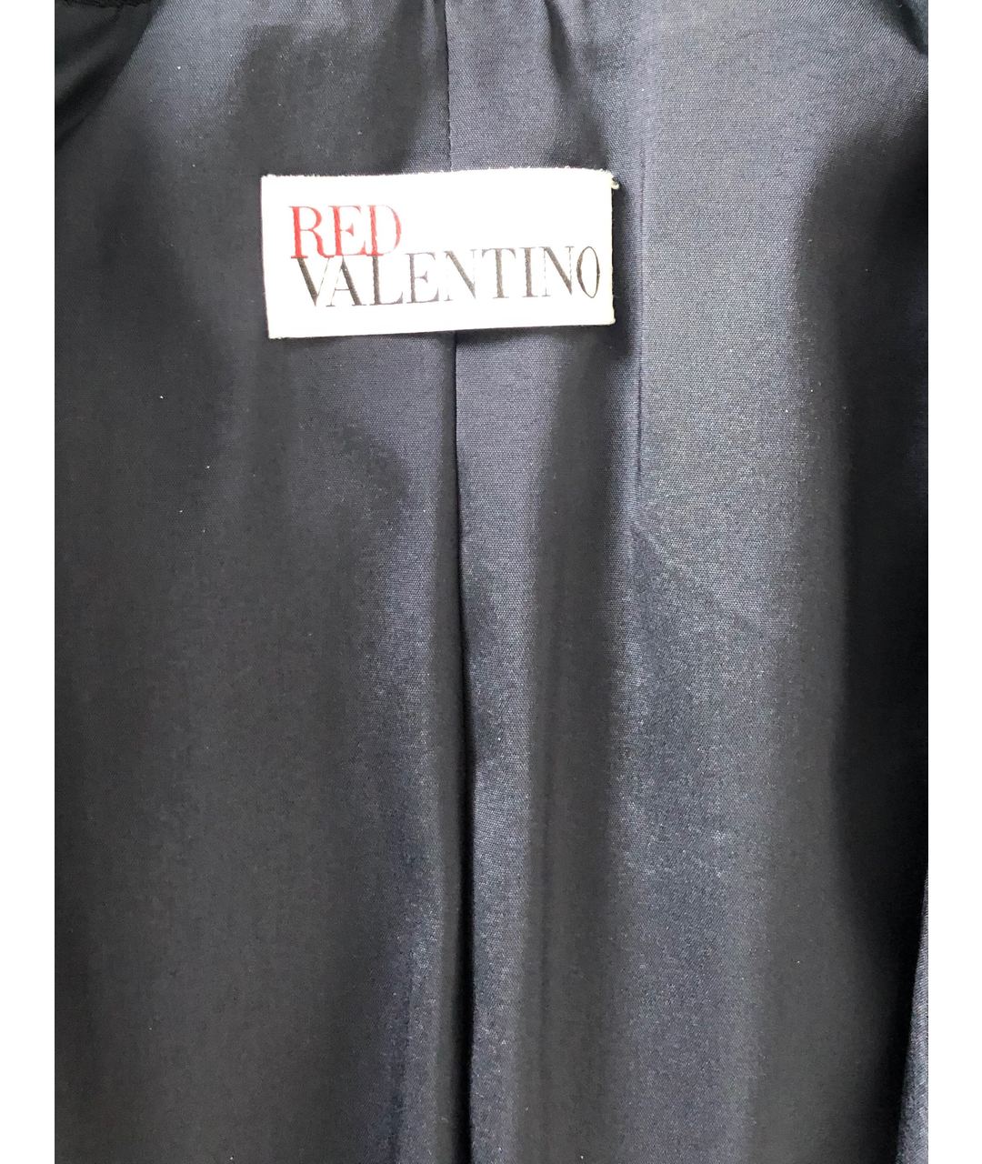 RED VALENTINO Темно-синее шерстяное пальто, фото 3