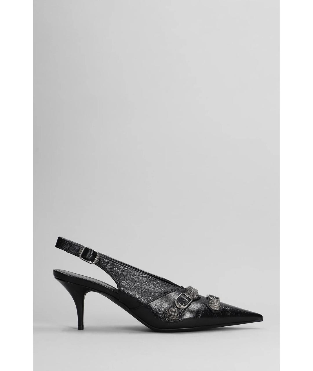 BALENCIAGA Черные кожаные мюли, фото 5