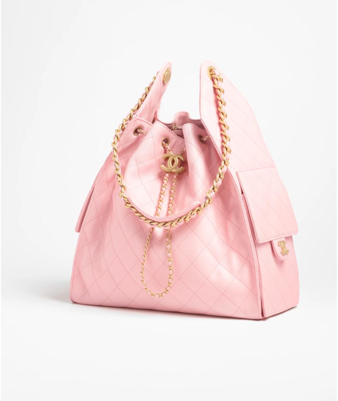 CHANEL Розовая кожаная сумка тоут, фото 2