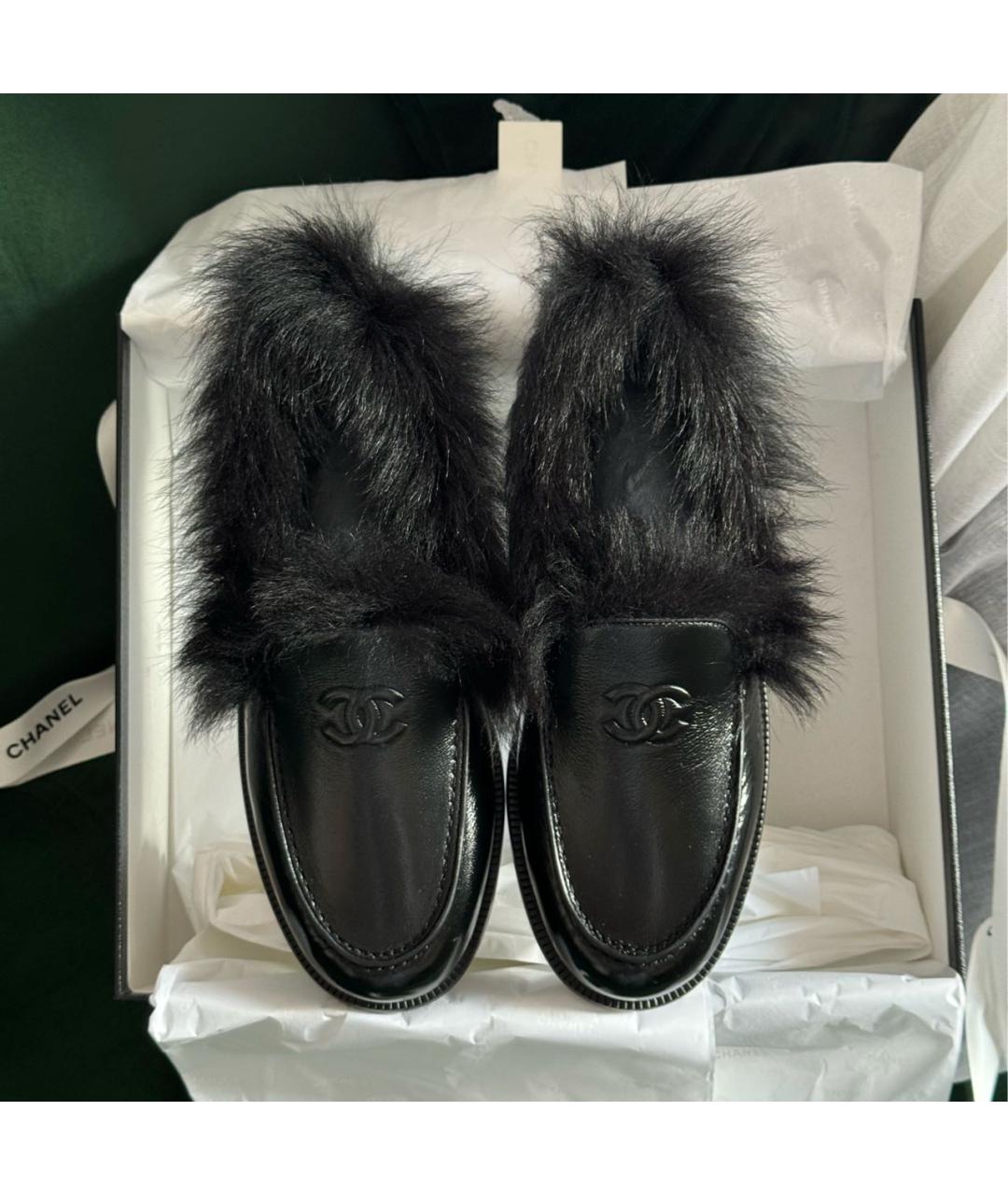CHANEL Черные лоферы, фото 3