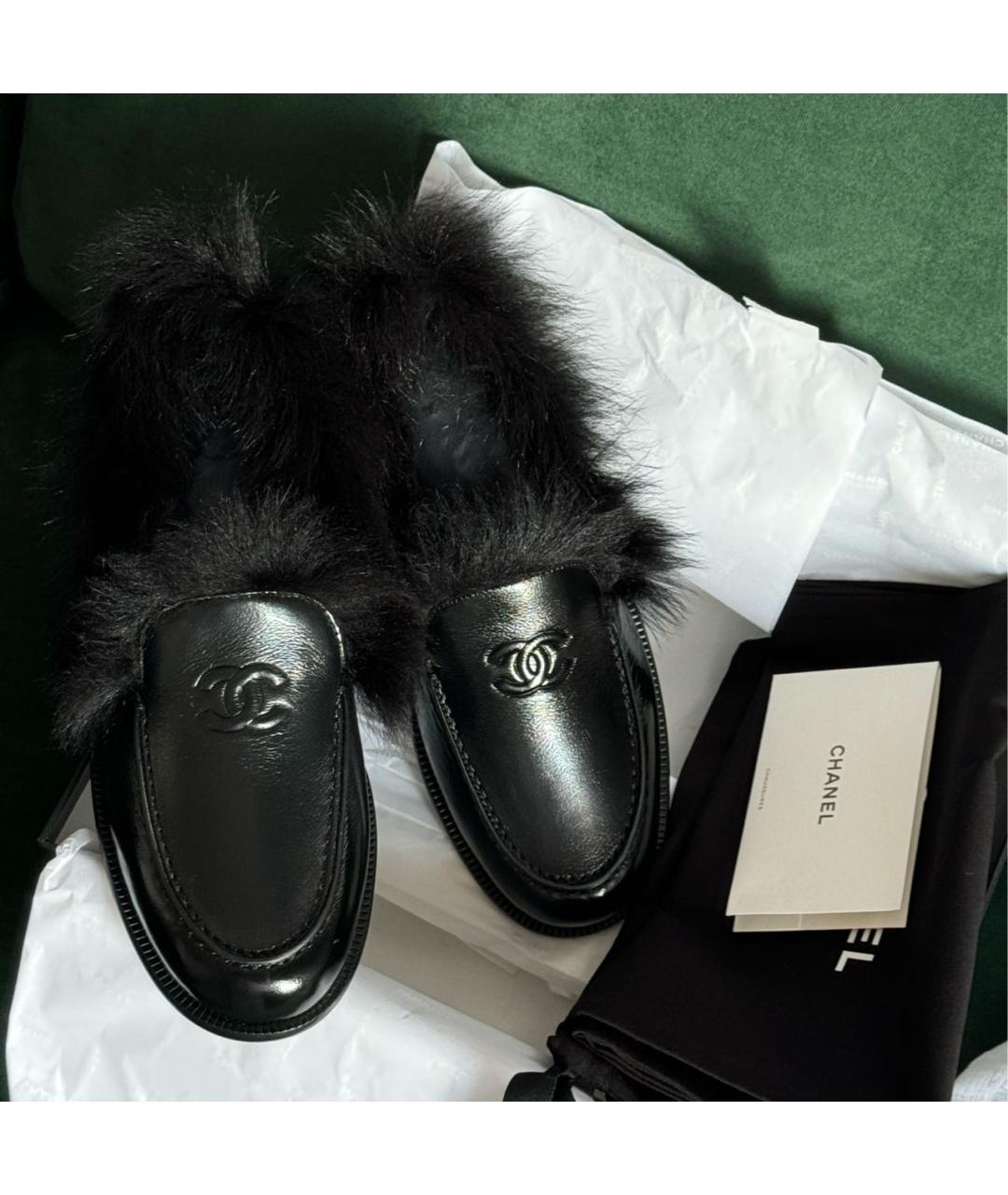 CHANEL Черные лоферы, фото 2