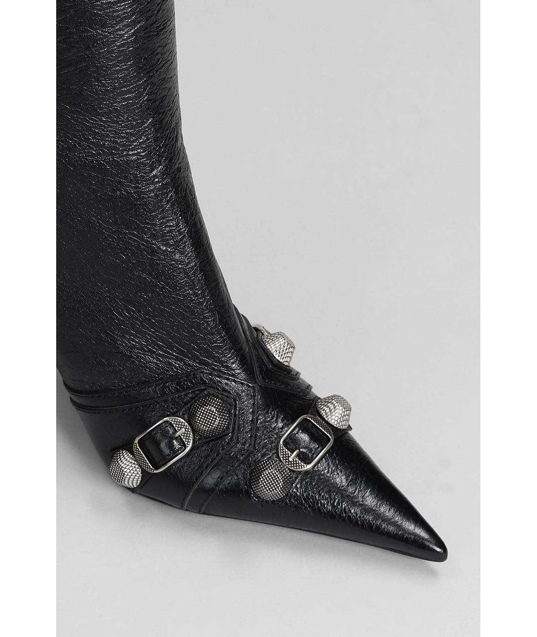 BALENCIAGA Черные кожаные сапоги, фото 5