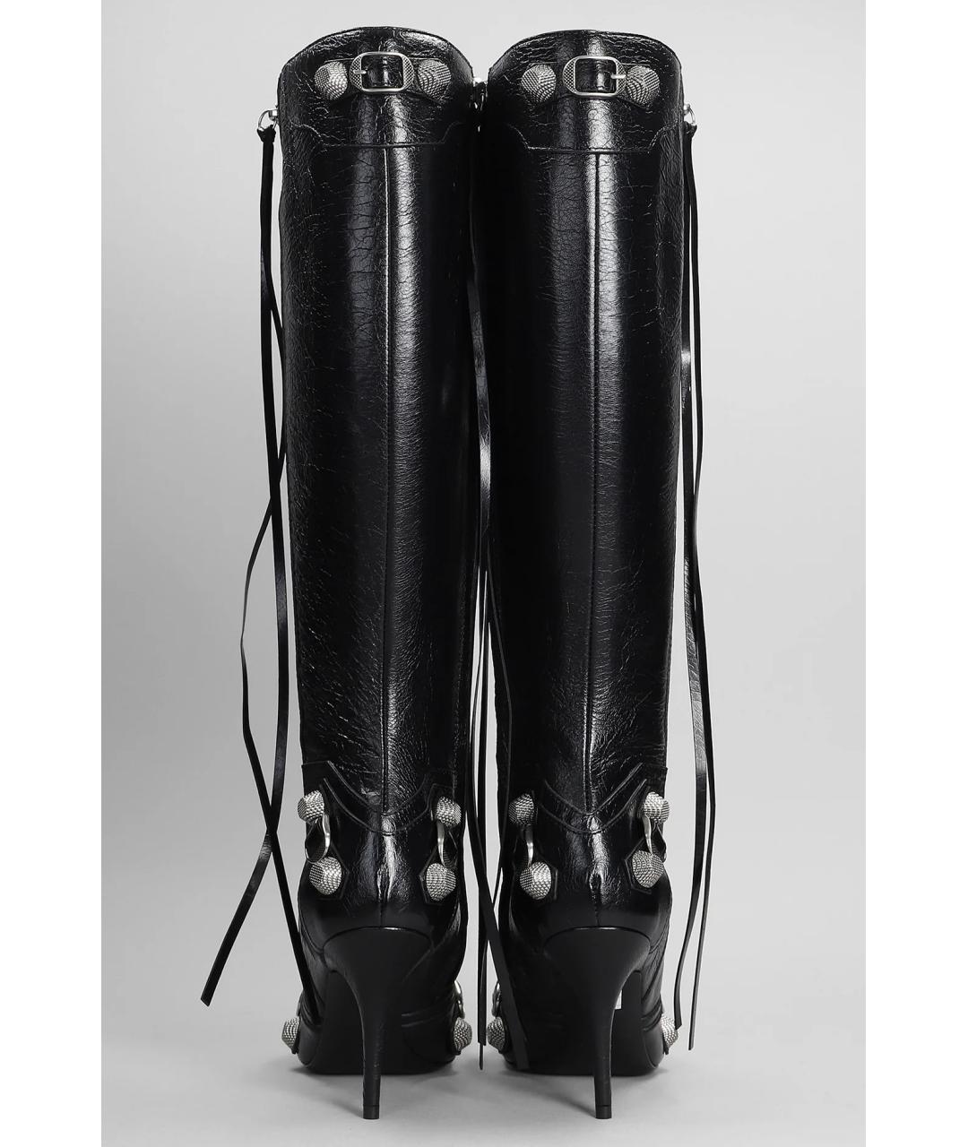 BALENCIAGA Черные кожаные сапоги, фото 4