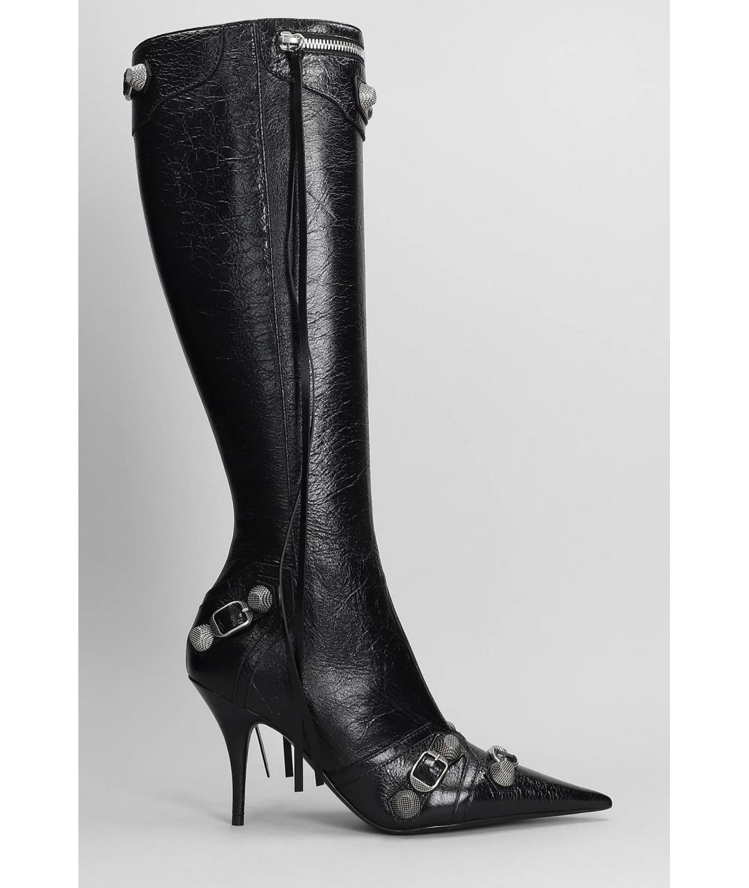 BALENCIAGA Черные кожаные сапоги, фото 6