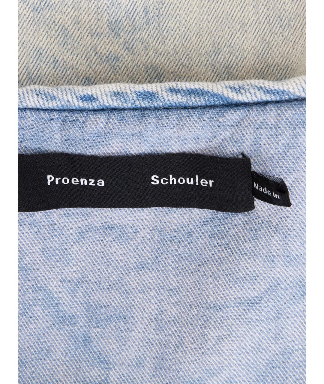 PROENZA SCHOULER Голубая хлопковая майка, фото 13