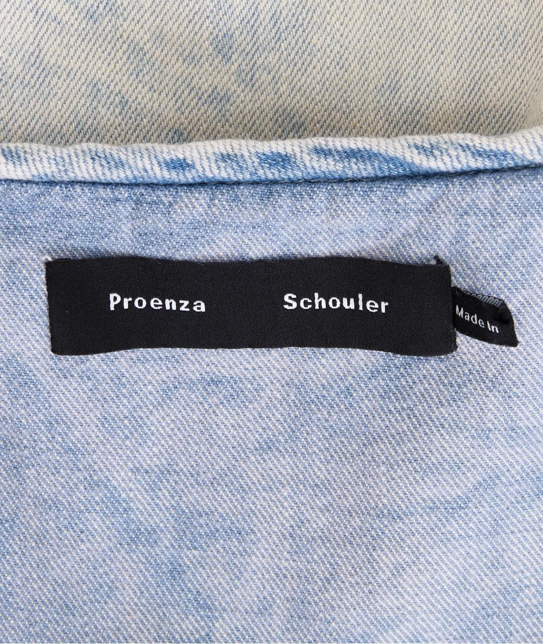 PROENZA SCHOULER Голубая хлопковая майка, фото 6