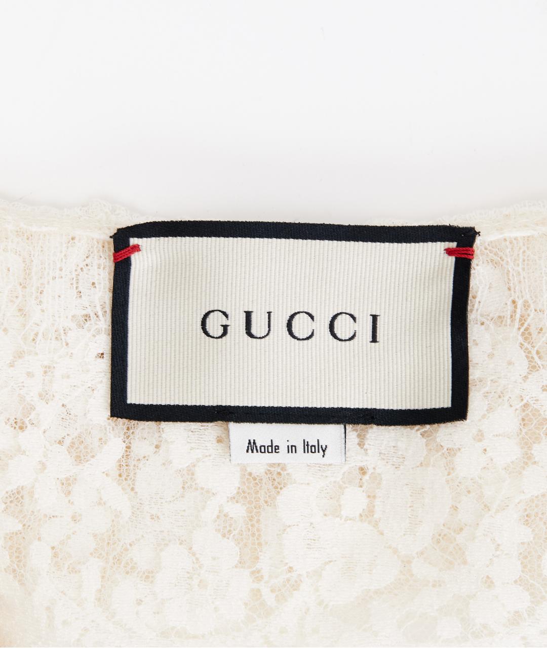 GUCCI Бежевая хлопковая блузы, фото 5