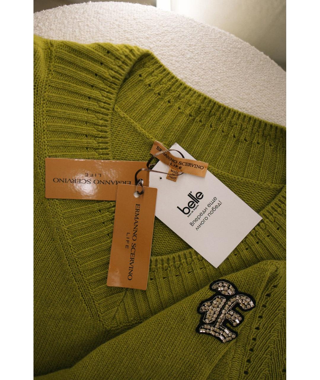 ERMANNO SCERVINO Зеленый вискозный джемпер / свитер, фото 3