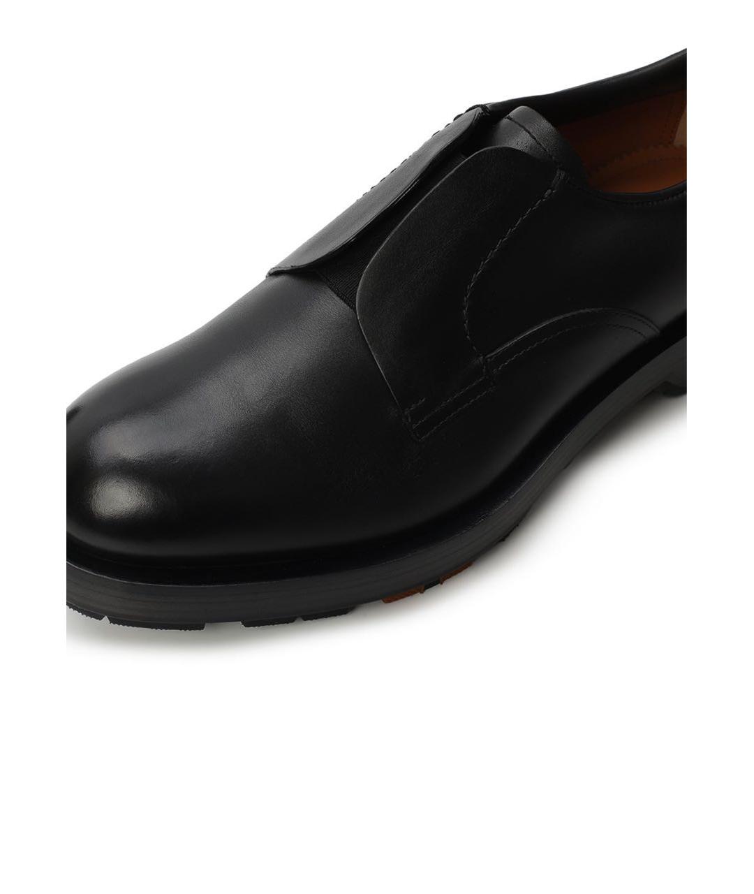 ZEGNA Черные кожаные низкие ботинки, фото 5