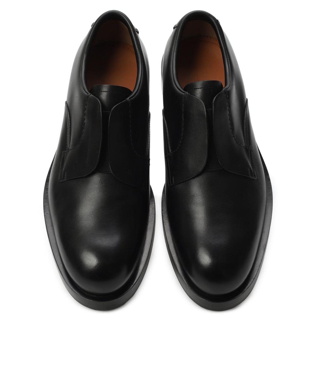 ZEGNA Черные кожаные низкие ботинки, фото 3