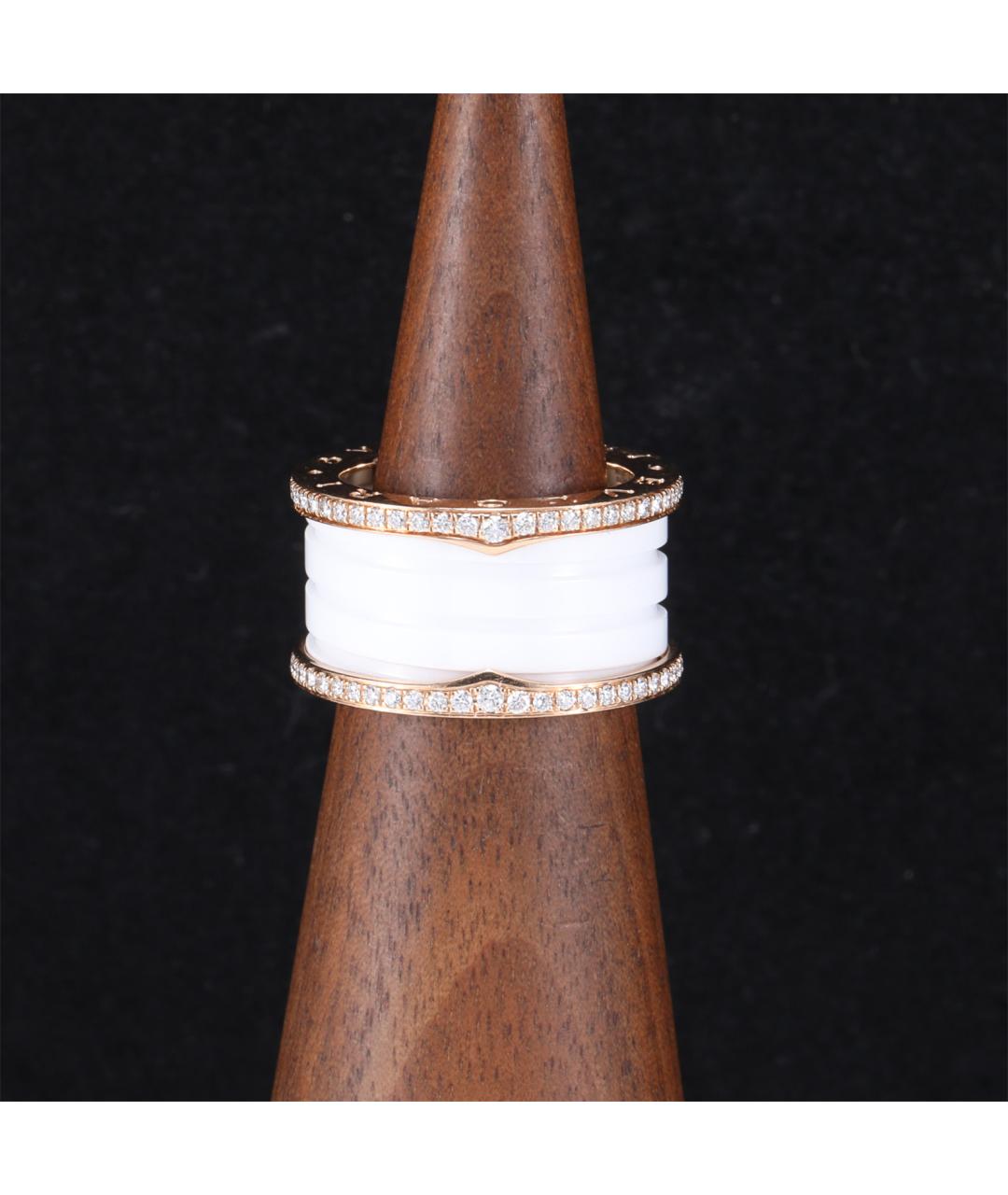 BVLGARI Белое кольцо из розового золота, фото 8