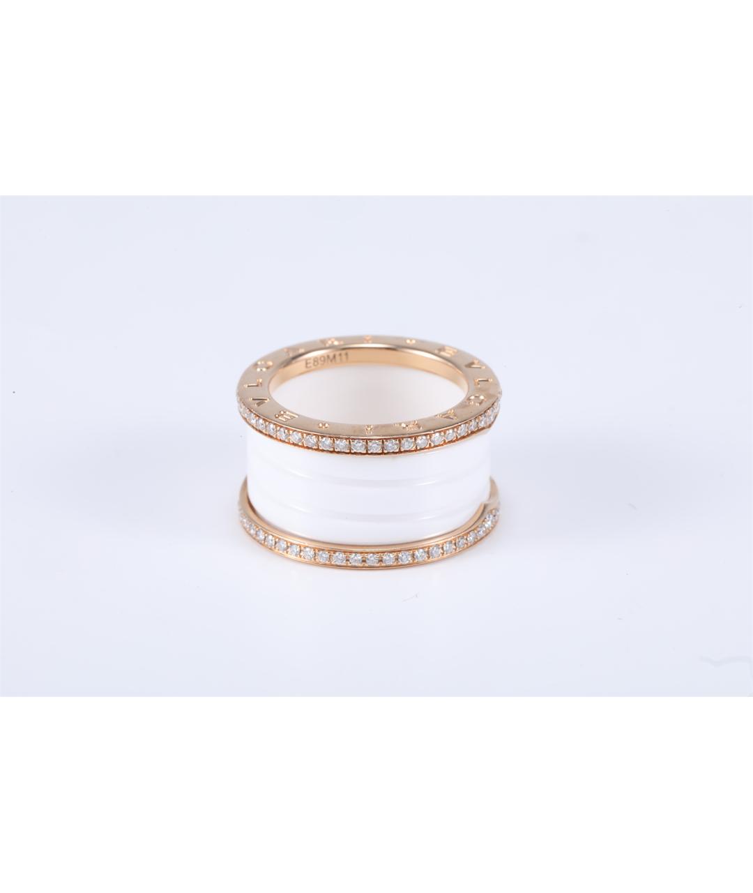 BVLGARI Белое кольцо из розового золота, фото 5