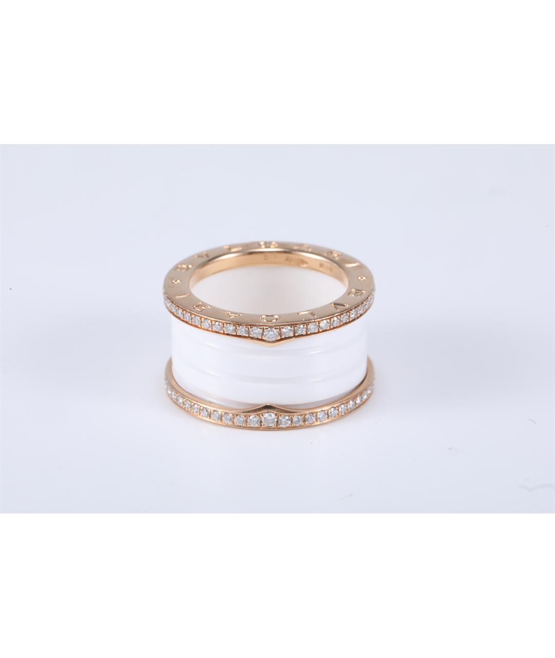 BVLGARI Белое кольцо из розового золота, фото 4