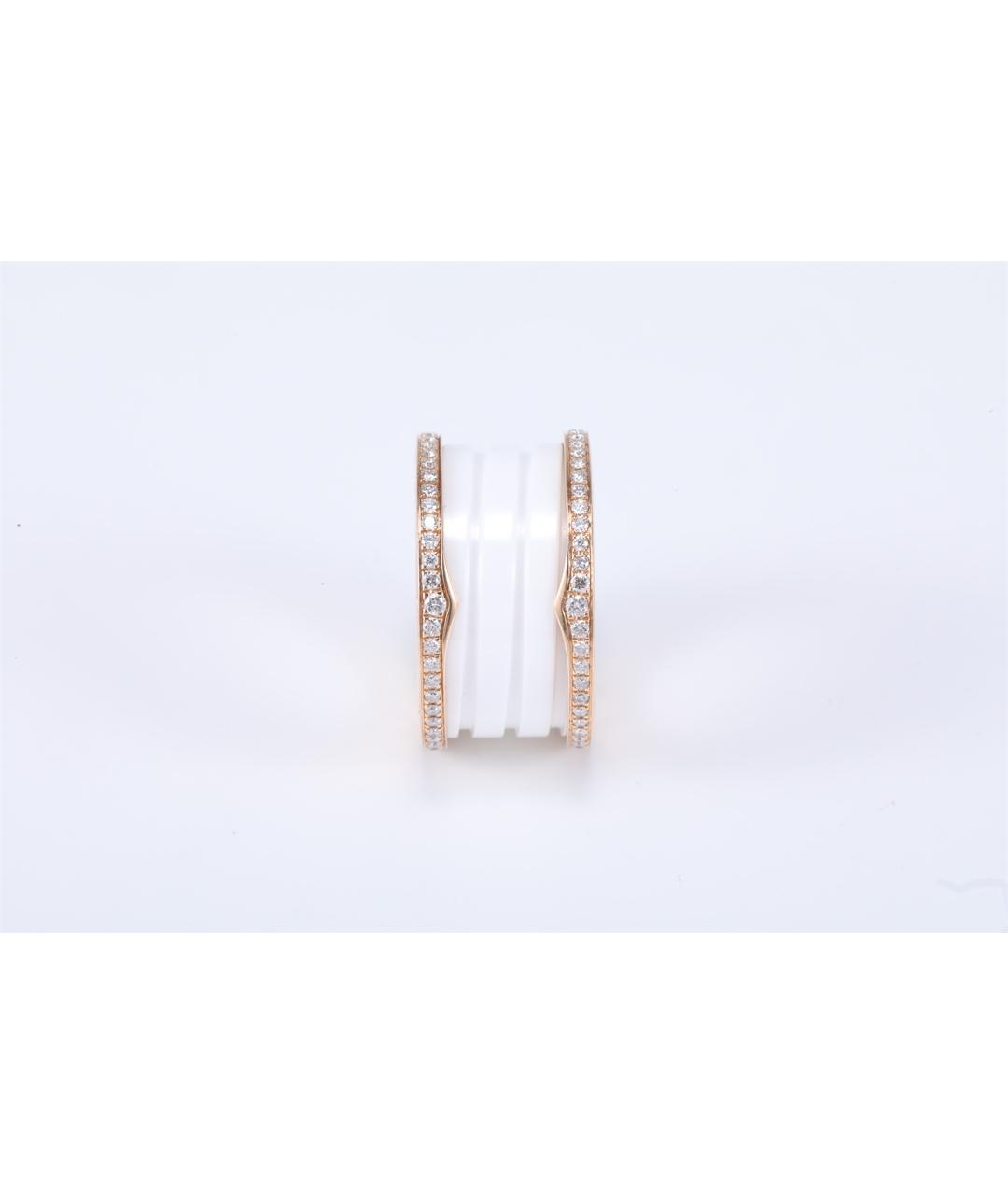 BVLGARI Белое кольцо из розового золота, фото 2
