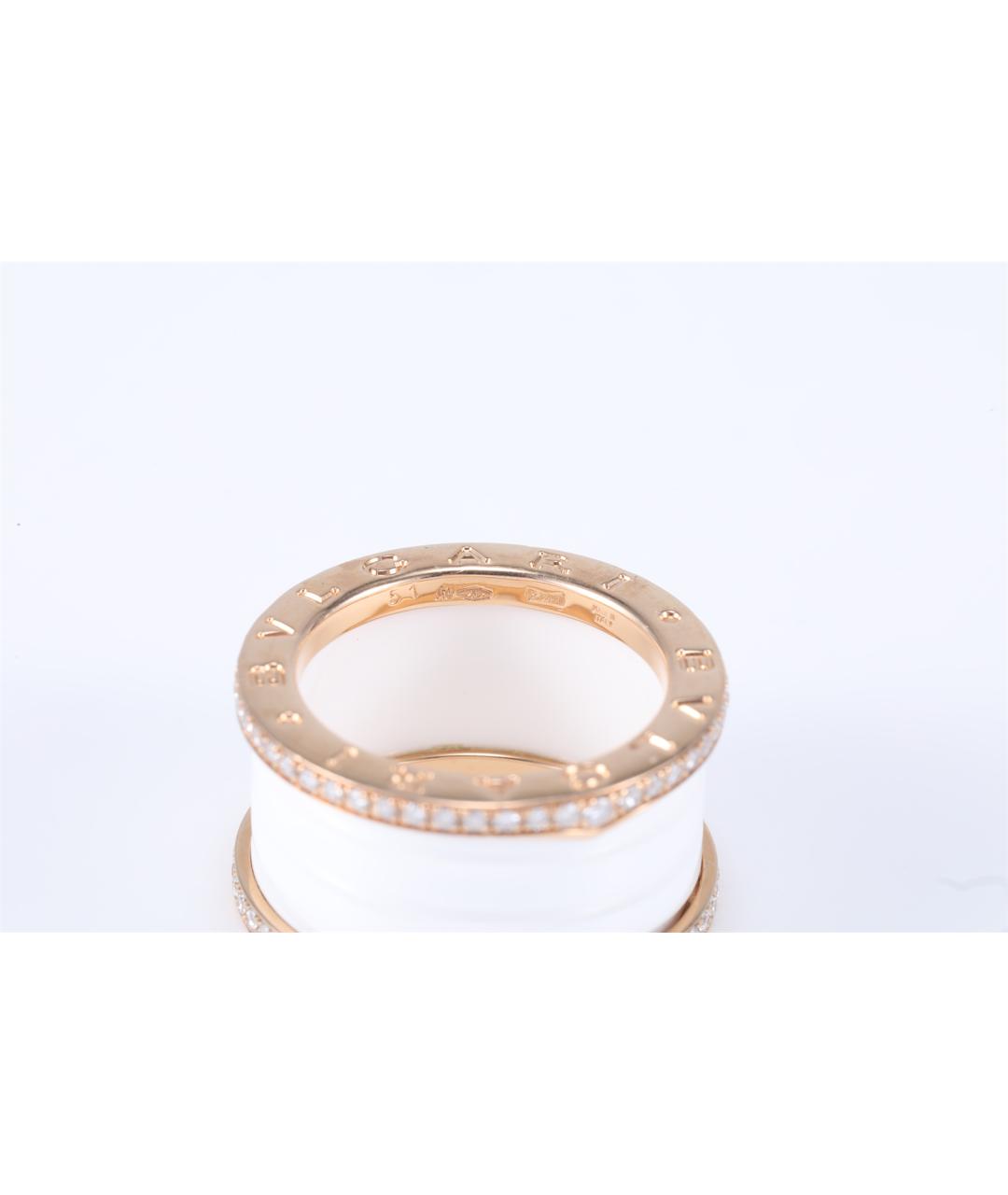BVLGARI Белое кольцо из розового золота, фото 6