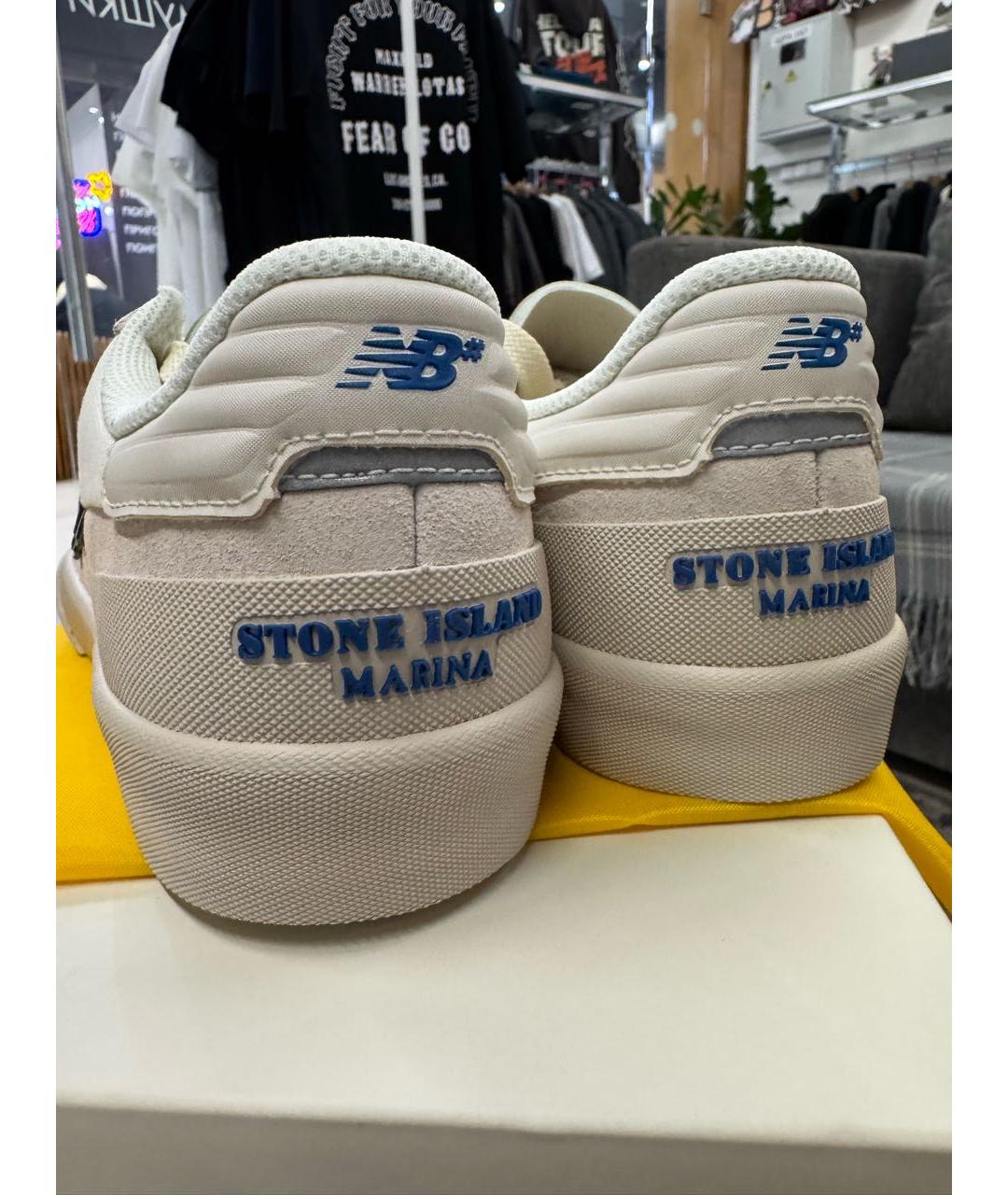 STONE ISLAND Белые низкие кроссовки / кеды, фото 7