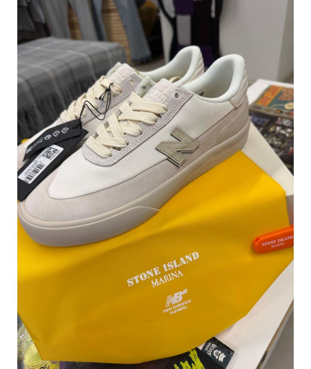 STONE ISLAND Белые низкие кроссовки / кеды, фото 2