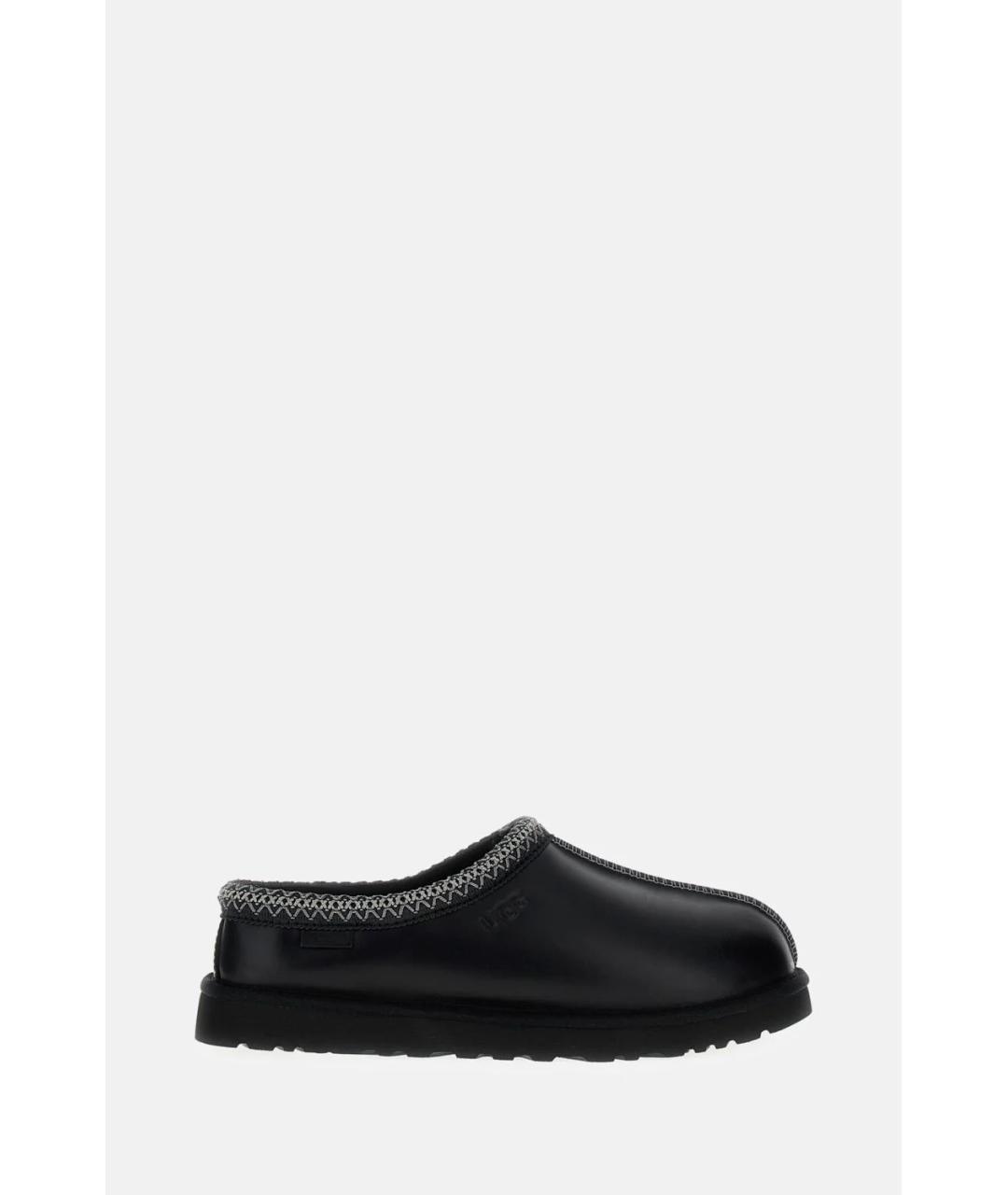 UGG AUSTRALIA Черные кожаные низкие ботинки, фото 2