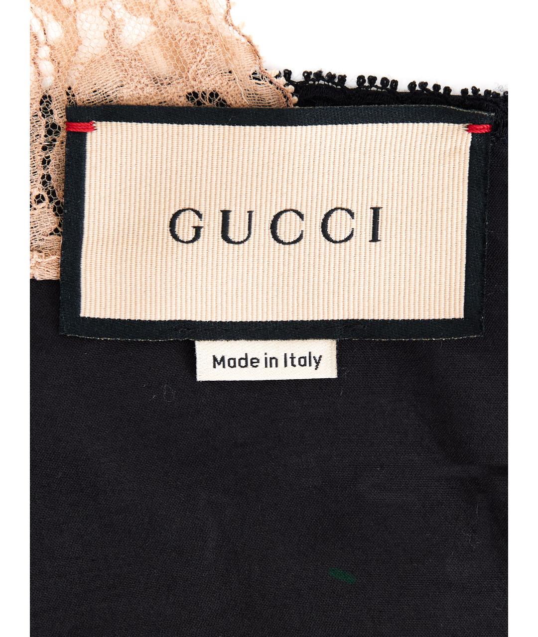 GUCCI Черное хлопковое повседневное платье, фото 13