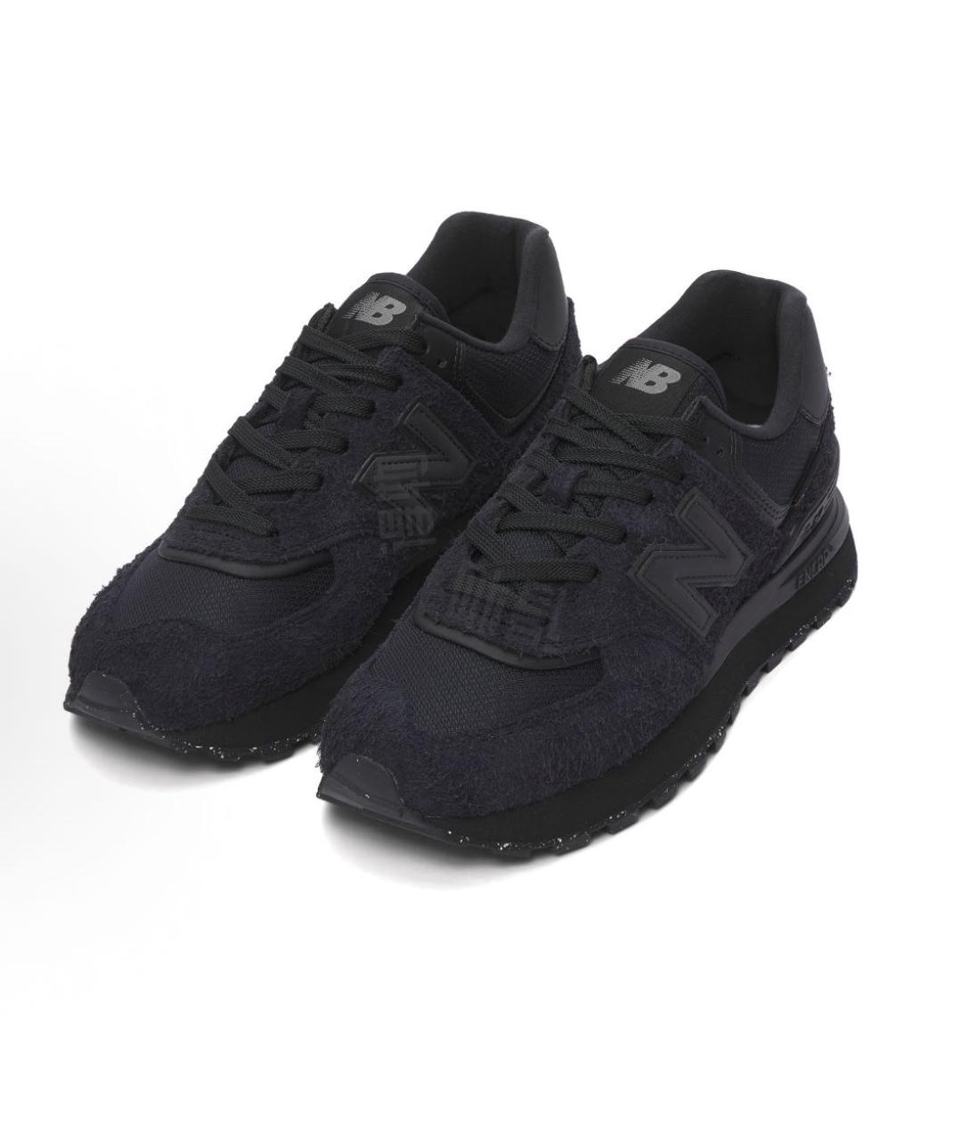 NEW BALANCE Черные слипоны из искусственной кожи, фото 3